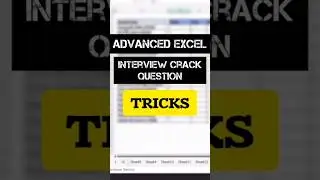 Interview Tricks 😲 #shorts #excel