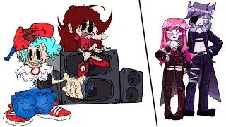 Drawing Friday Night Funkin' #Part 9 | FNF Mod ideas (Boyfriend, Girlfriend...)