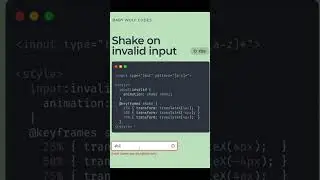 Invalid Input form HTML & CSS | Website Design using HTML and CSS