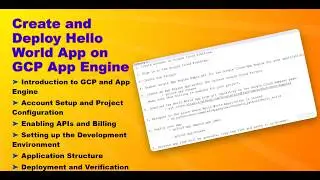 Create and deploy Hello World Application on Google Cloud Platform App Engine