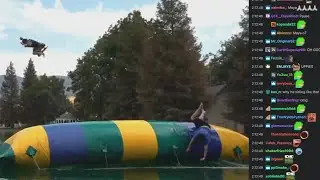 Diving into lake goes WRONG on stream
