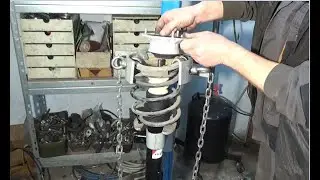 Front shock absorber replacement. BMW 3 series E90.