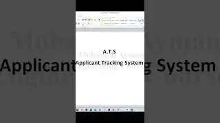 نظام الـ ATS لعمل سيرة ذاتية