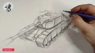 Как нарисовать танк Bisonte C45 world of tanks. How to draw a tank