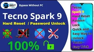 Tecno Spark 9 | Hard Reset | Pattern Lock | Quick and Easy Way to Unlock Tecno - Easy Trick