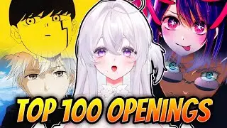 Vtuber Reacts to TOP 100 Anime Openings | Non Anime fan Reacts