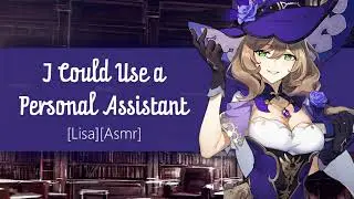 [ASMR] Her Personal Assistant [F4A][Lisa][Genshin Impact][Writing][Tapping][Crackle]