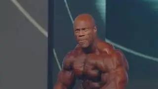Phil Heath Posing at 2018 Mr. Olympia Finals