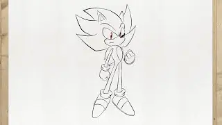 Como dibujar a SUPER SONIC (Classico) paso a paso, FACIL y rapido