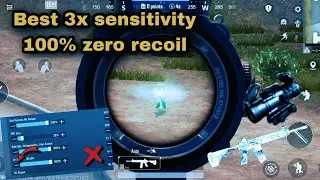 ✅3x sensitivity setting PUBG mobile Bgmi 2023 || Best 3x gyroscope setting zero recoil