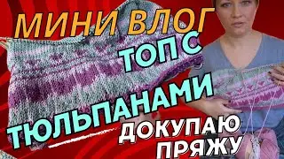 Мини влог / Вяжу топ с тюльпанами, докупаю в магазине Joann пряжу (Сиэтл).
