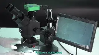 How to install a trinocular microscope？
