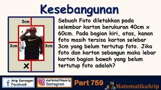 Kesebangunan: Luas Sisa Karton Bagian Bawah Foto pada Bingkai?
