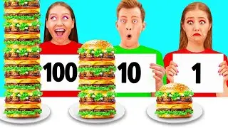 100 खाद्य परतें चुनौती | महाकाव्य भोजन लड़ाई PaRaRa Challenge