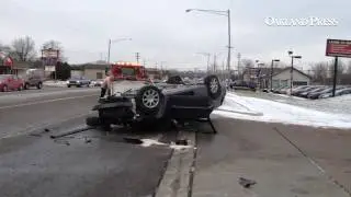 Crash on M59 near Burger King involved at least cars and a van - one person transported to Pontiac's