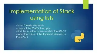 Implementation of stack in Python using list | Unit-1 | Class-12th CBSE Computer Science