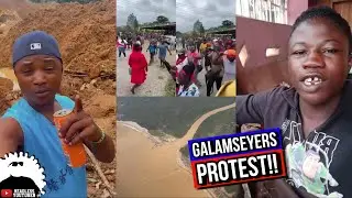 Herh Ghana!! Galamsey Operators Protest Against Organized Labour Strike.