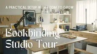 My new bookbinding studio setup 🏡 functional and space-efficient