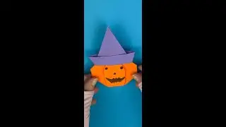 Origami Halloween Pumpkin #shorts