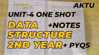 Data Structure Aktu | One shot of Unit 4| Data Structure PYQ solution | Aktu Exam | B-Tech 2nd year