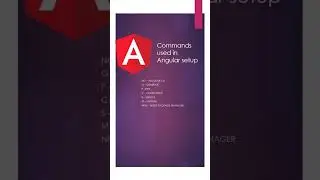 Commands used in angular project 