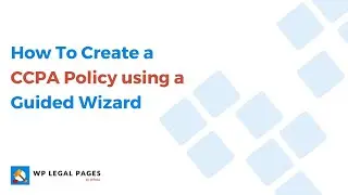 How to create a CCPA page using the WP Legal Pages Plugin