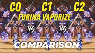 C2 Furina vs C1 Furina vs C0 Furina Vape Comparison | Genshin Impact