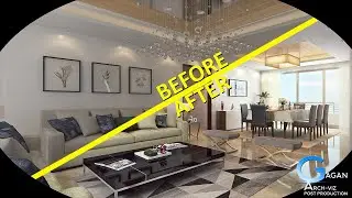 Interior Post Production in After effects Architectural Visualization
