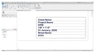 Create Title Sheet Templates in Revit