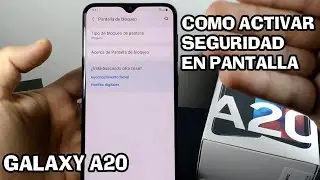 SAMSUNG GALAXY A20 ☑️ Activa  Seguridad En Pantalla /Pin / Patron / Contraseña/ Huella o Facial 📲🔐