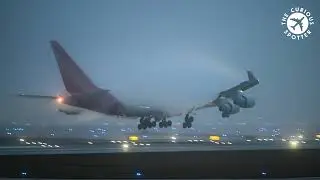 Kalitta Air lands at O'Hare in dense fog