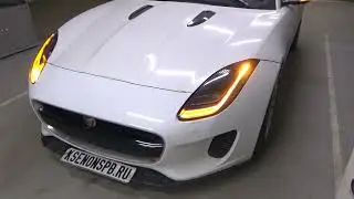 Jaguar F-Type . Жёлтые поворотники вместо красных. Ремонт фары
