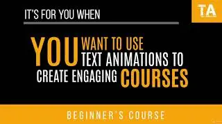 Course Design - How to Create Impressive Text Animations - learn After Effects