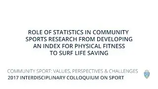 Role of Statistics in Community Sports Research - Dr Kuldeep Kumar