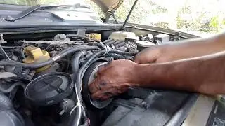 Tata Safari dicore timing belt guard broken and temporary fix a metel sheet