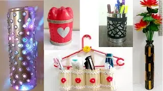 5 plastic bottle craft ideas/5 best out of waste craft ideas/waste plastic bottles reuse ideas