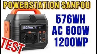 Portable Power Station SANFOU 576Wh Solar Generator with 230V 600W Mobile Power Generator Solar S...