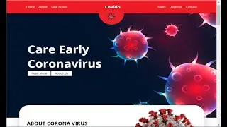 Website Covid Using HTML CSS | Start To End |Tutorial for Beginners. part1