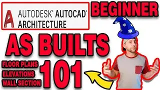 AUTOCAD ARCHITECTURE 2019/20/21/22 - HOW TO FULL SET OF AS BUILT PART 4 OF 11!