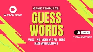 Guess Words Buildbox 3D Game Template | Make Mobile Games For Android, iOS, Steam And Windows