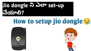 how to setup jio hotspot||jio dongle  telugu