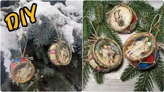 TREE DRUMS made of paper reels/ #art #handmade #christmas #diy