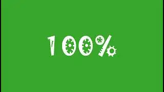 Comic Style Percentage Animation Green Screen  0 to 100 Percentage for Video Editing
