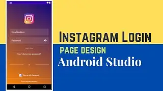 Instagram login page design in android studio | app design | Android Studio