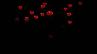 ФУТАЖ НА ПРОЗРАЧНОМ ФОНЕ СЕРДЕЧКИ ПАДАЮТ ВНИЗ