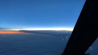Sunrise from a Boeing 777 Flight Deck