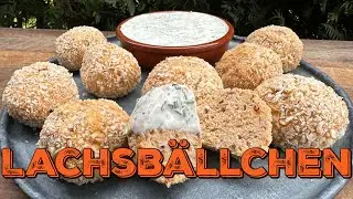 Lachsbällchen mit Dip - Fischfrikadellen schnell gemacht