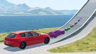 Big & Small Cars vs Stairs – BeamNG.Drive