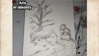 how to draw  beautiful scenery || easy landscape drawing step by step || pencil sketch for beginners