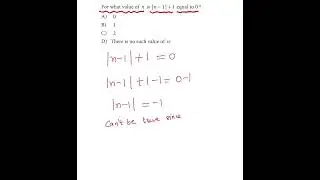 SAT Math problem on absolute value functions #satmath #apcalculus #drmaths  #calculus #precalculus